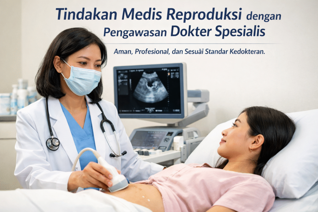 tindakan medis reproduksi dengan pengawasan dokter profesional