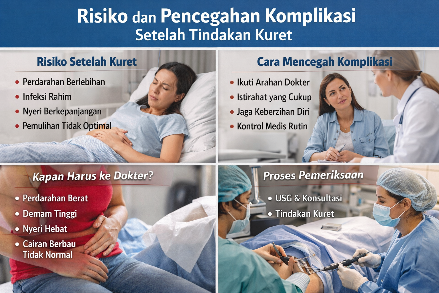 Risiko dan Pencegahan Komplikasi Setelah Tindakan Kuret