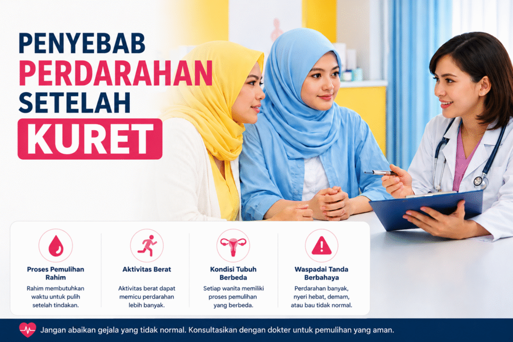 penyebab perdarahan setelah kuret dan proses pemulihan rahim wanita