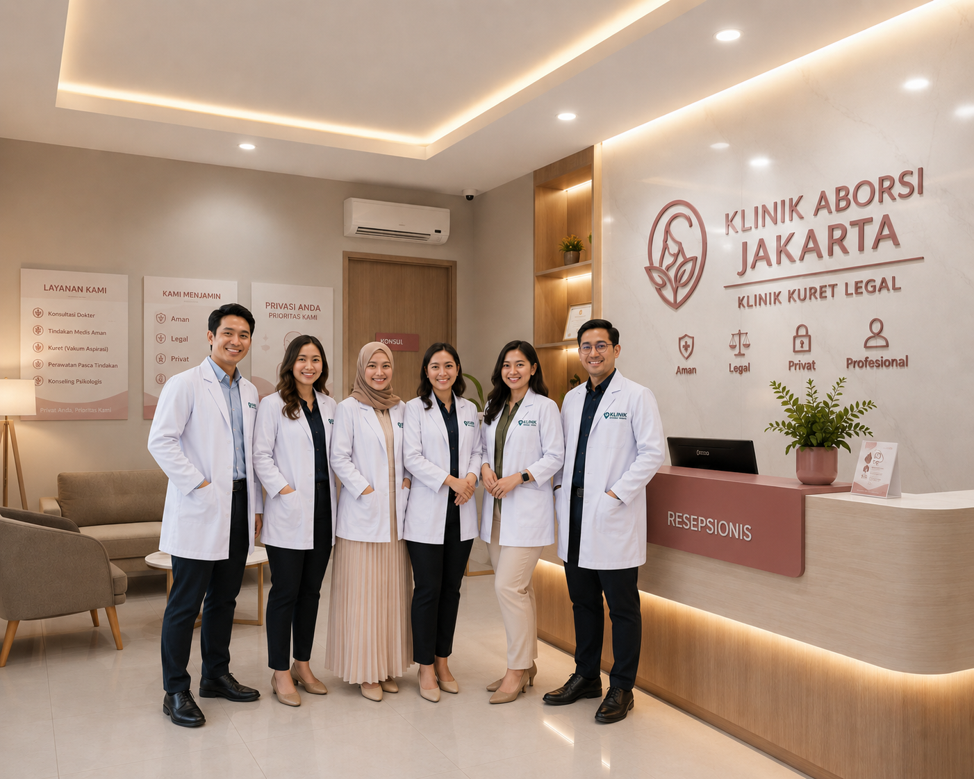 Tim dokter dan tenaga medis Klinik Aborsi Jakarta